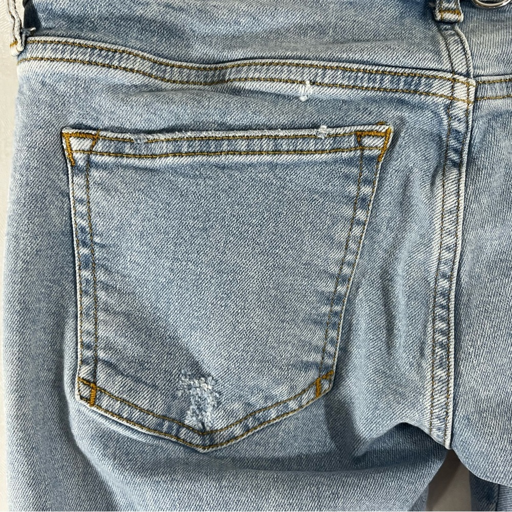 Pilcro and the Letterpress Anthropology Light Blue Floral Embroidered Jeans - Picture 7 of 11